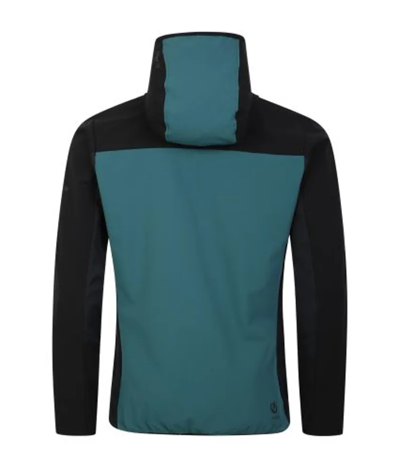 Dare2b Men's Lattitudinal Softshell Jacket in Slate/Black/Mediterranean Green -1
